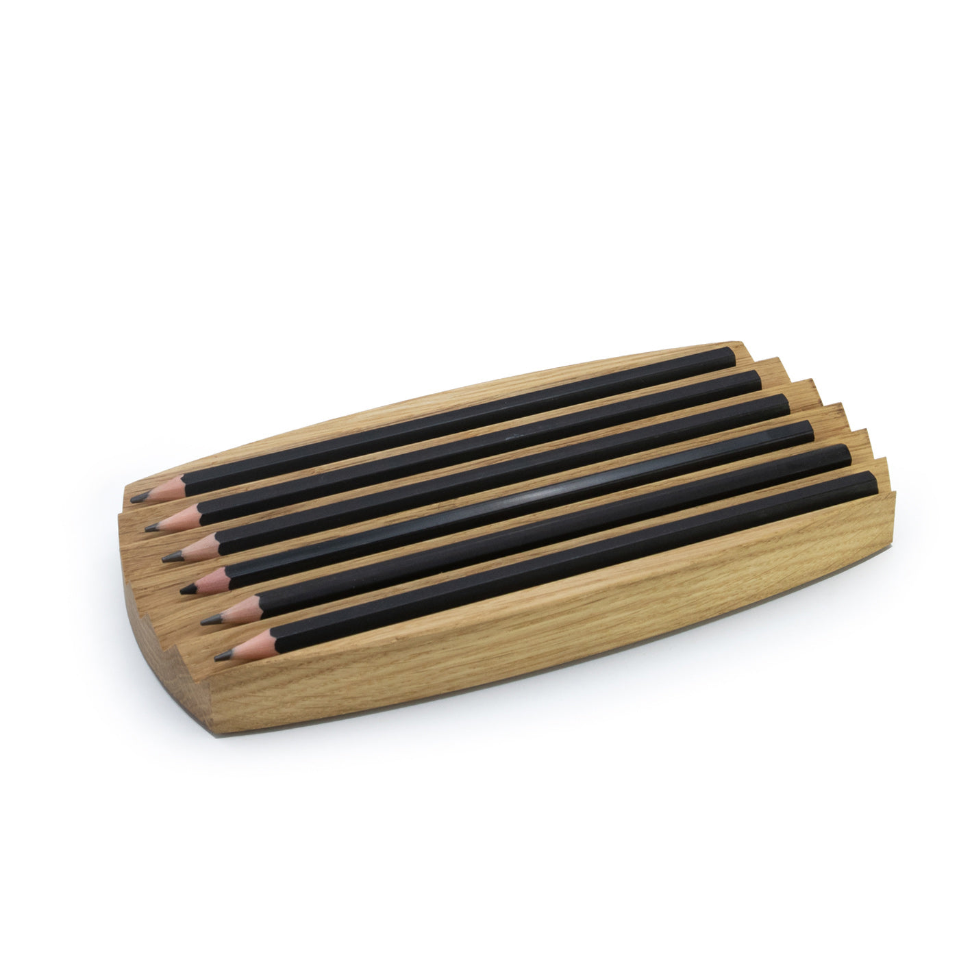 Abgerundeter Organizer mit Stiftehalter, Eiche