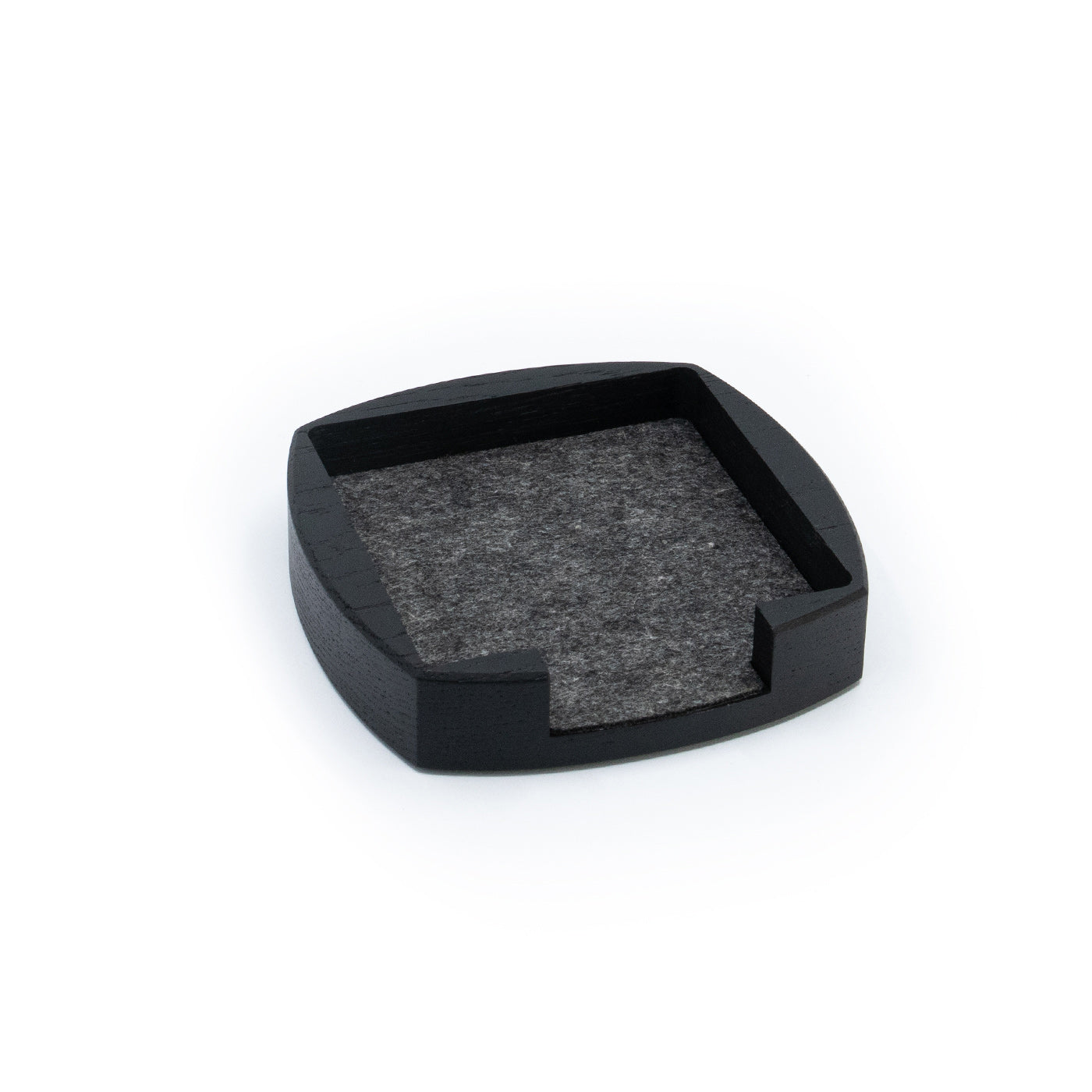 Abgerundeter Organizer mit Notizbox, schwarze Eiche