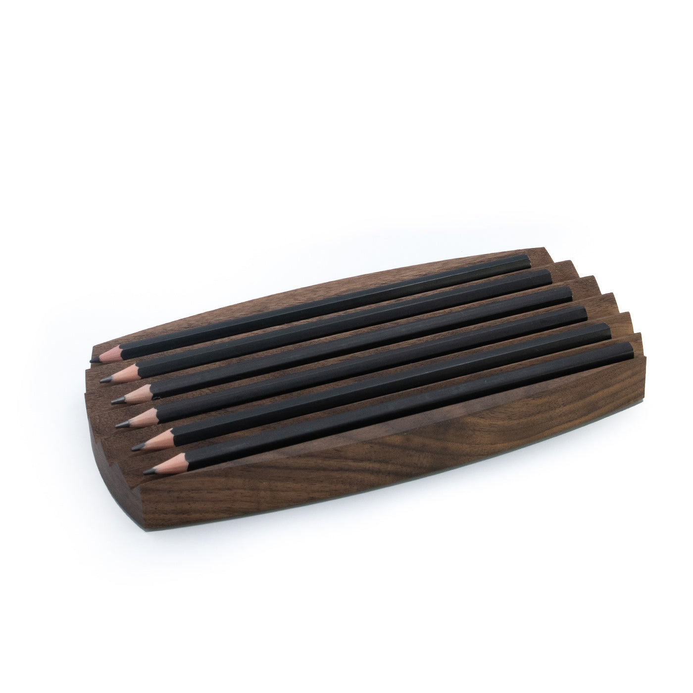 Abgerundeter Organizer mit Stiftehalter, amerikanischer Nussbaum