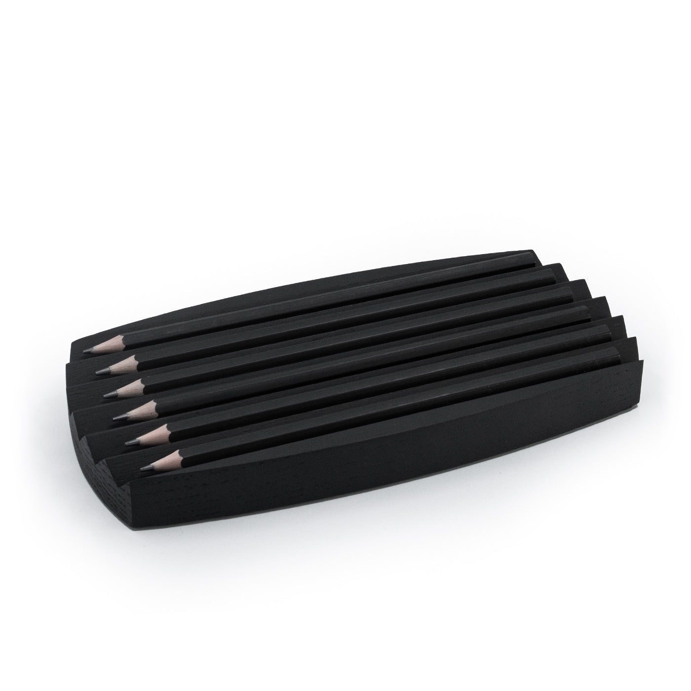 Abgerundeter Organizer mit Stiftehalter, schwarze Eiche