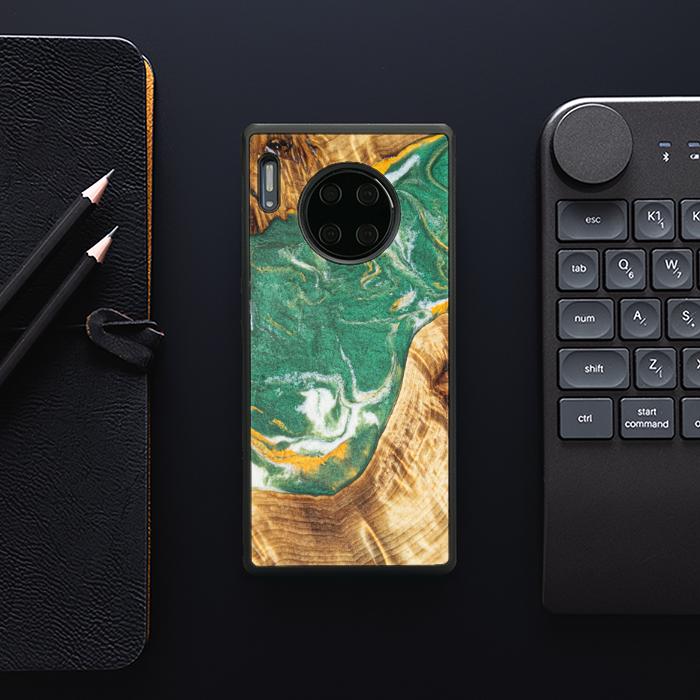 Huawei Mate 30 Pro Handyhülle aus Harz und Holz - Synergy#E20