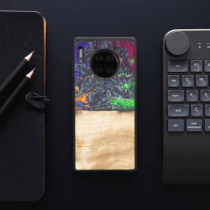Huawei Mate 30 Pro Handyhülle aus Harz und Holz - Synergy#F2