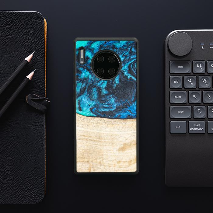 Huawei Mate 30 Pro Handyhülle aus Harz und Holz - Synergy#F3