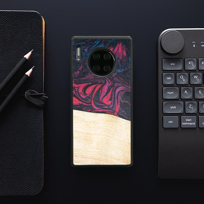Huawei Mate 30 Pro Handyhülle aus Harz und Holz - Synergy#F5
