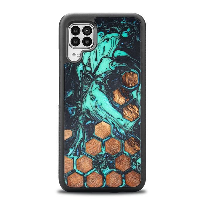 Huawei P40 lite Handyhülle aus Harz und Holz - Synergy#F23