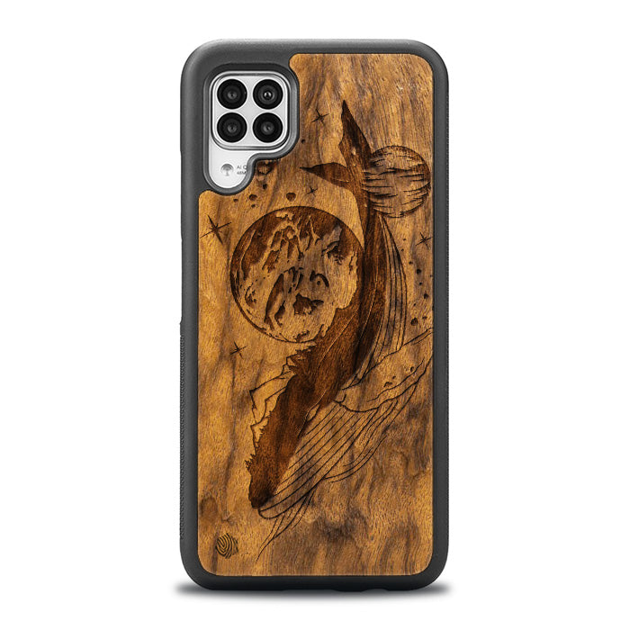 Huawei P40 lite Handyhülle aus Holz - Cosmic Whale