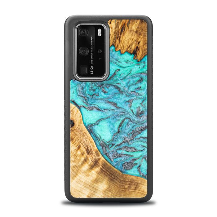 Huawei P40 Pro Handyhülle aus Harz und Holz - Synergy#E13