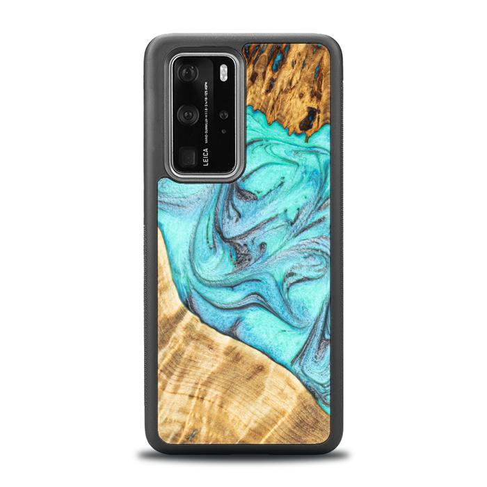 Huawei P40 Pro Handyhülle aus Harz und Holz - Synergy#E16