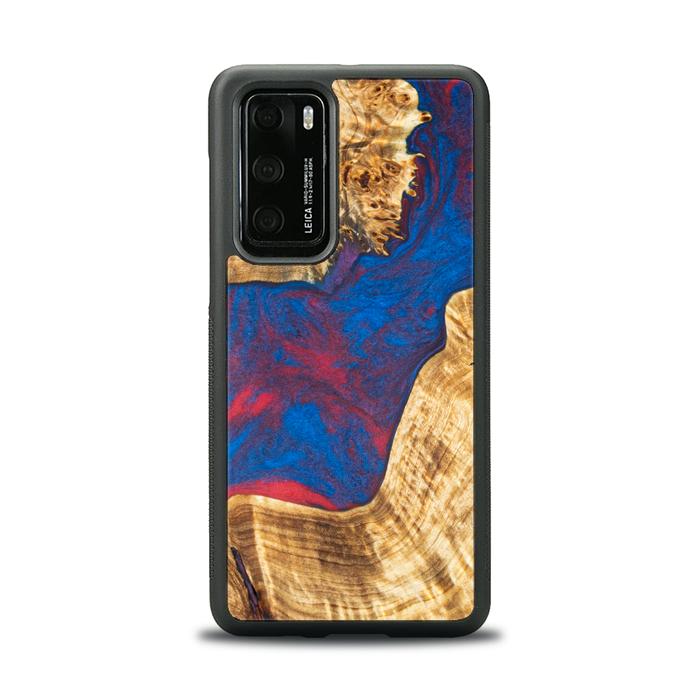 Huawei P40 Handyhülle aus Harz und Holz - Synergy#E10