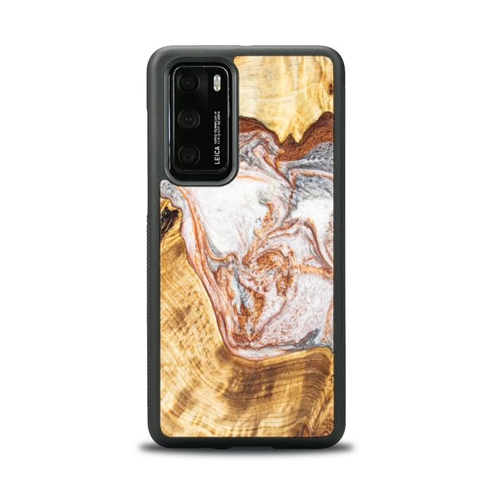 Huawei P40 Handyhülle aus Harz und Holz - Synergy#E5