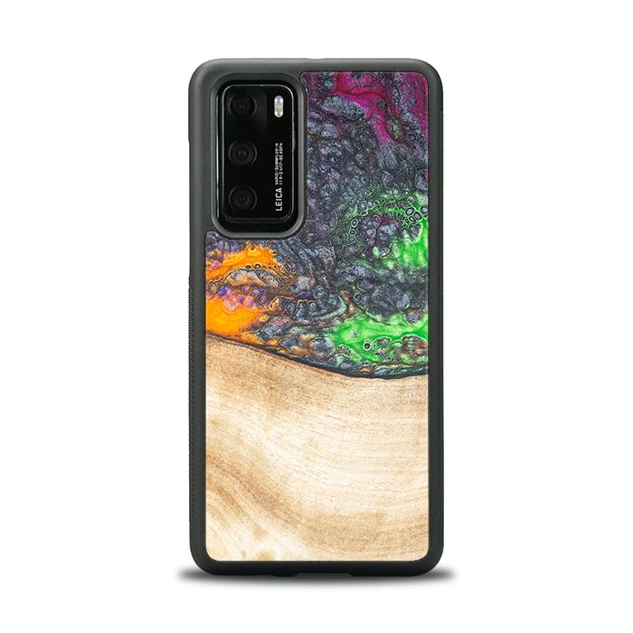 Huawei P40 Handyhülle aus Harz und Holz - Synergy#F1