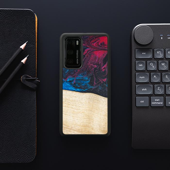 Huawei P40 Handyhülle aus Harz und Holz - Synergy#F9