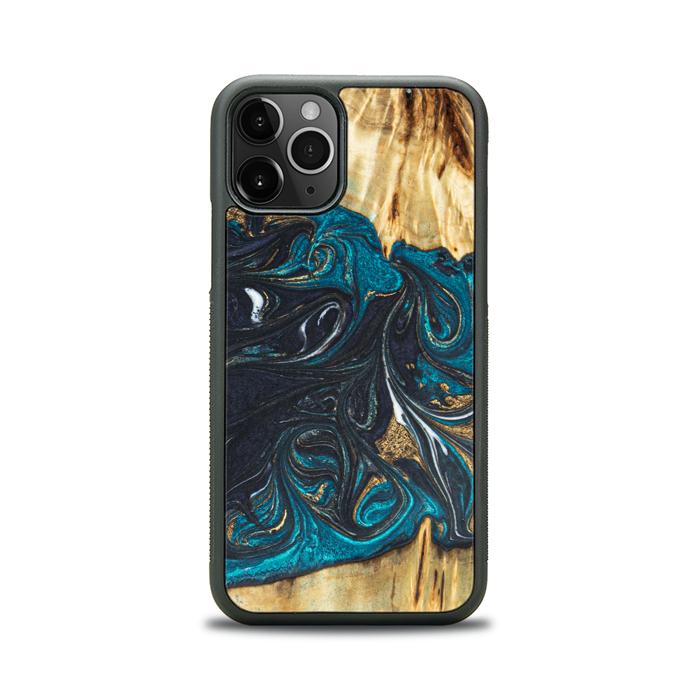 iPhone 11 Pro Handyhülle aus Harz und Holz - SYNERGY#E1