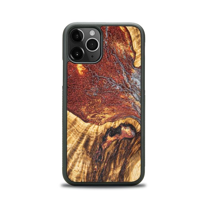 iPhone 11 Pro Handyhülle aus Harz und Holz - Synergy#E9