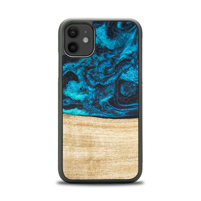 iPhone 11 Handyhülle aus Harz und Holz - Synergy#F11