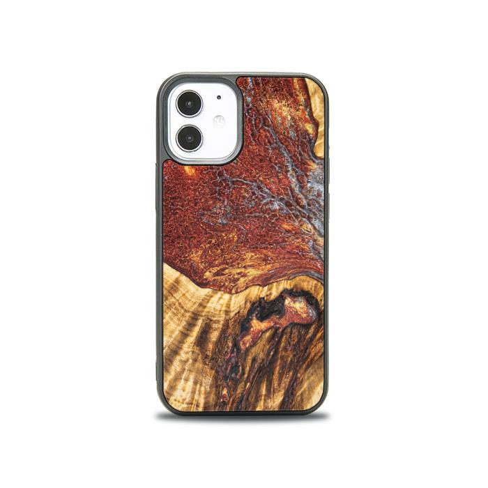 iPhone 12 Mini Handyhülle aus Harz und Holz - Synergy#E9