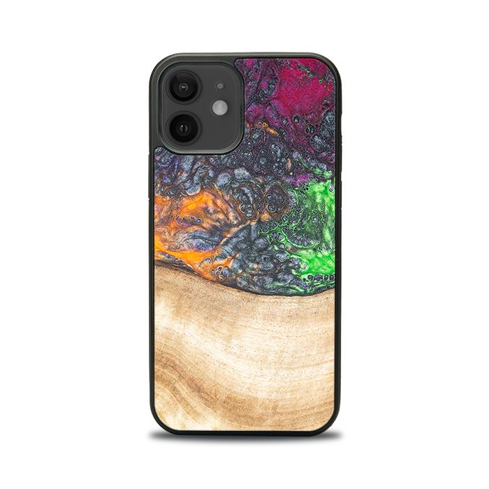 iPhone 12 Handyhülle aus Harz und Holz - Synergy#F6