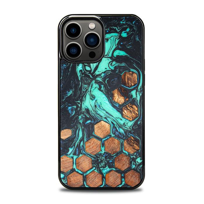 iPhone 13 Pro Max Handyhülle aus Harz und Holz - Synergy#F23
