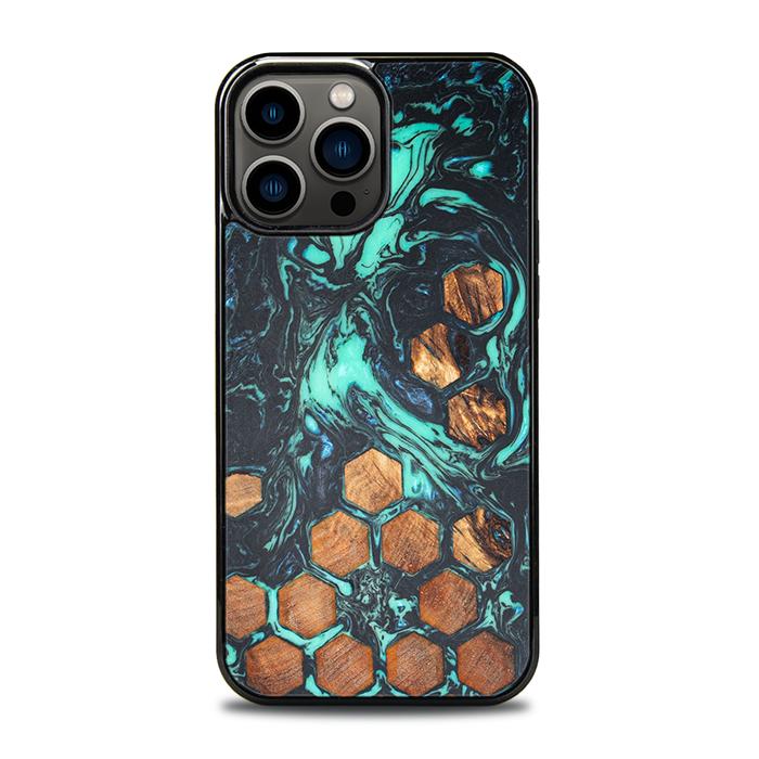 iPhone 13 Pro Max Handyhülle aus Harz und Holz - Synergy#F28