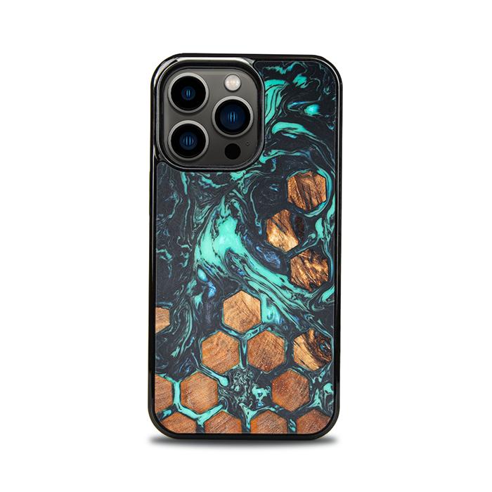 iPhone 13 Pro Handyhülle aus Harz und Holz - Synergy#F28