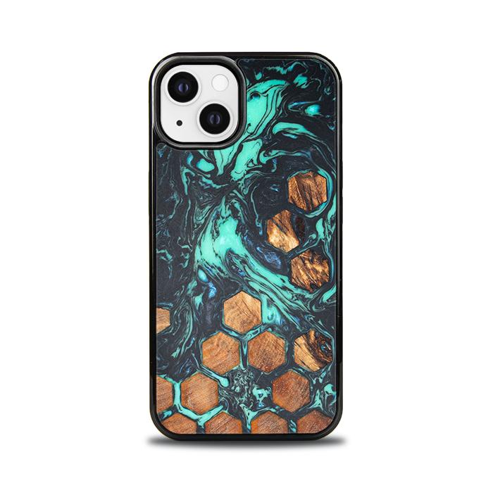 iPhone 13 Handyhülle aus Harz und Holz - Synergy#F28