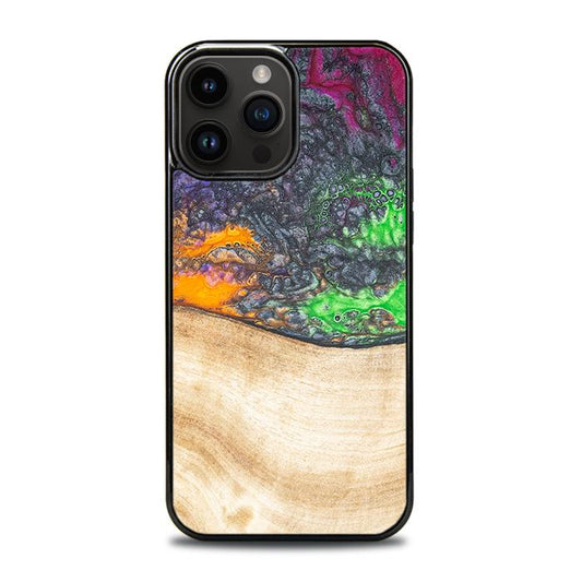 iPhone 14 Pro Max Handyhülle aus Harz und Holz - Synergy#F1