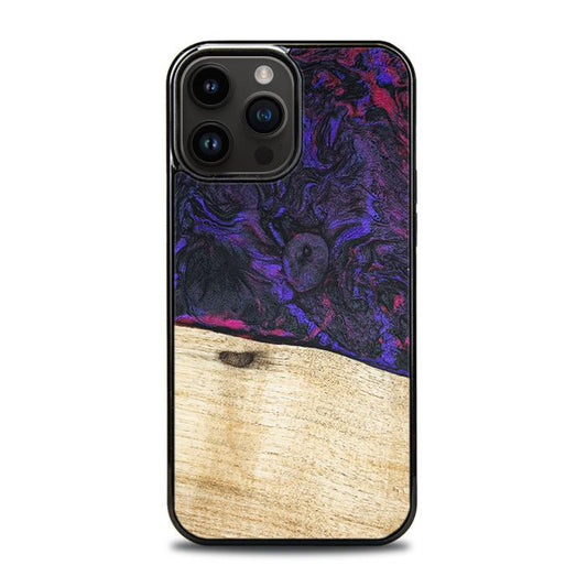 iPhone 14 Pro Max Handyhülle aus Harz und Holz - Synergy#F18