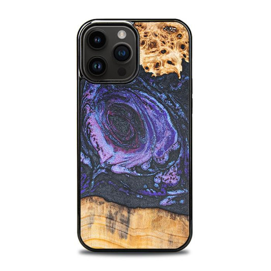 iPhone 14 Pro Max Handyhülle aus Harz und Holz - Synergy#F24