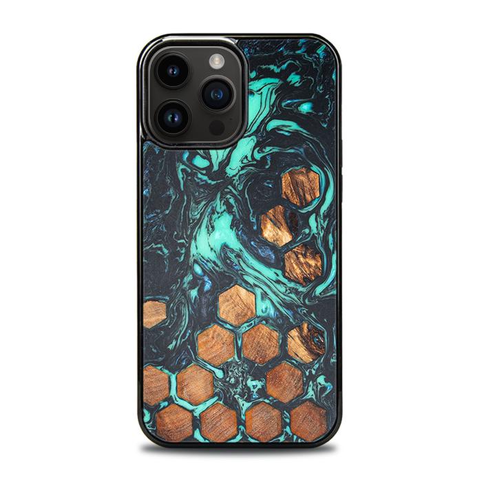 iPhone 14 Pro Max Handyhülle aus Harz und Holz - Synergy#F28