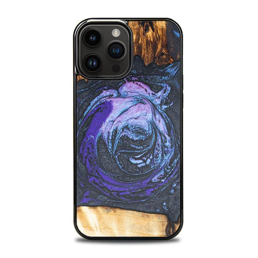iPhone 14 Pro Max Handyhülle aus Harz und Holz - Synergy#F34