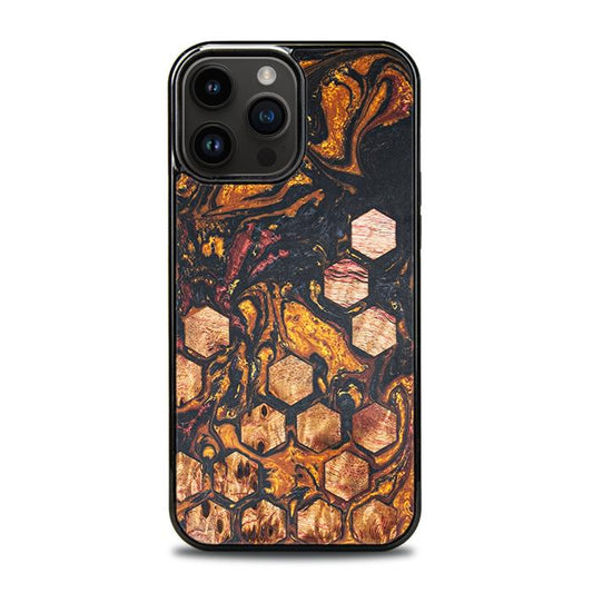 iPhone 14 Pro Max Handyhülle aus Harz und Holz - Synergy#F38