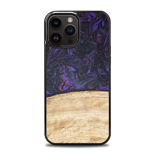 iPhone 14 Pro Max Handyhülle aus Harz und Holz - Synergy#F7