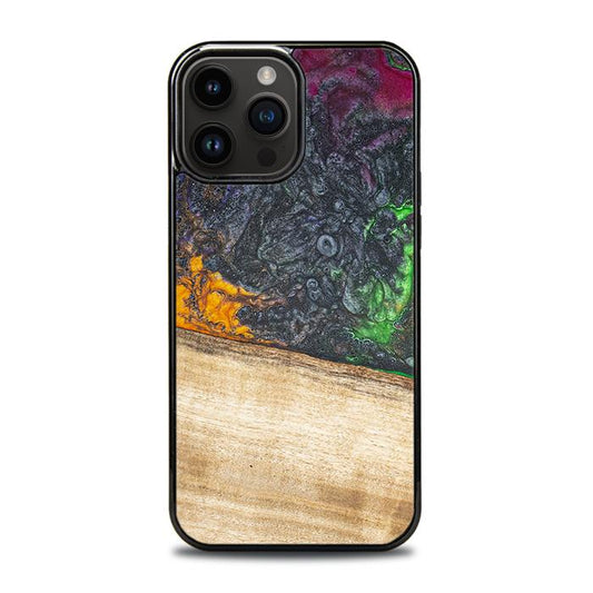 iPhone 14 Pro Max Handyhülle aus Harz und Holz - Synergy#F8