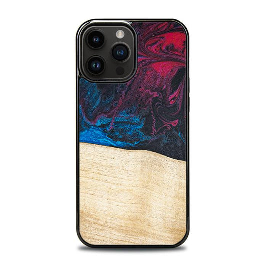 iPhone 14 Pro Max Handyhülle aus Harz und Holz - Synergy#F9