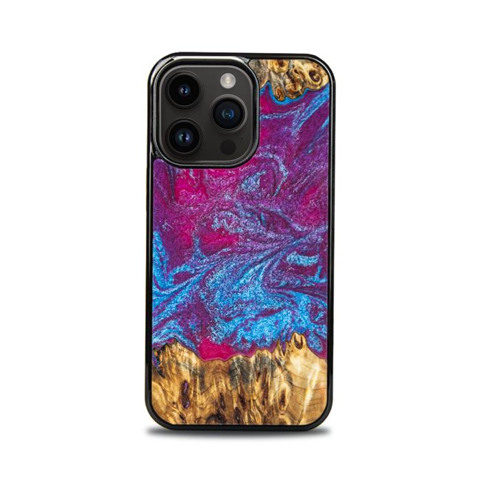 iPhone 14 Pro Handyhülle aus Harz und Holz - Synergy#E3