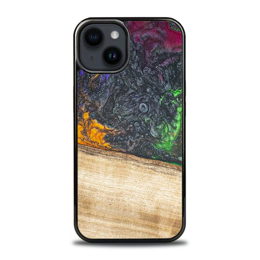 iPhone 15 Plus Handyhülle aus Harz und Holz - Synergy#F8