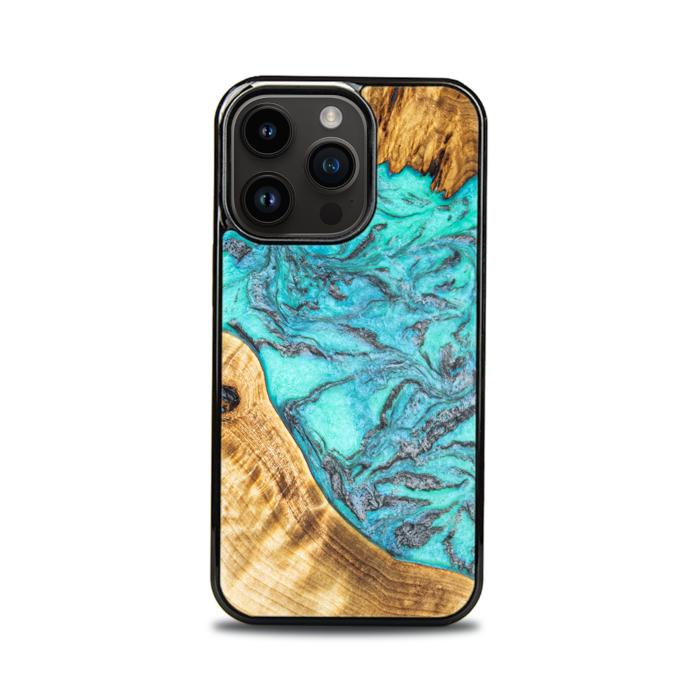 iPhone 15 Pro Handyhülle aus Harz und Holz - Synergy#E13