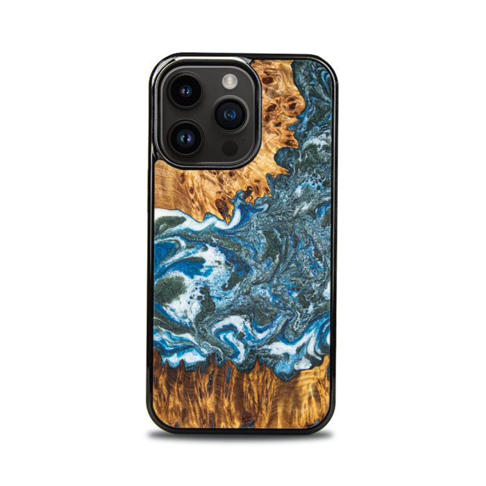 iPhone 15 Pro Handyhülle aus Harz und Holz - Synergy#E17