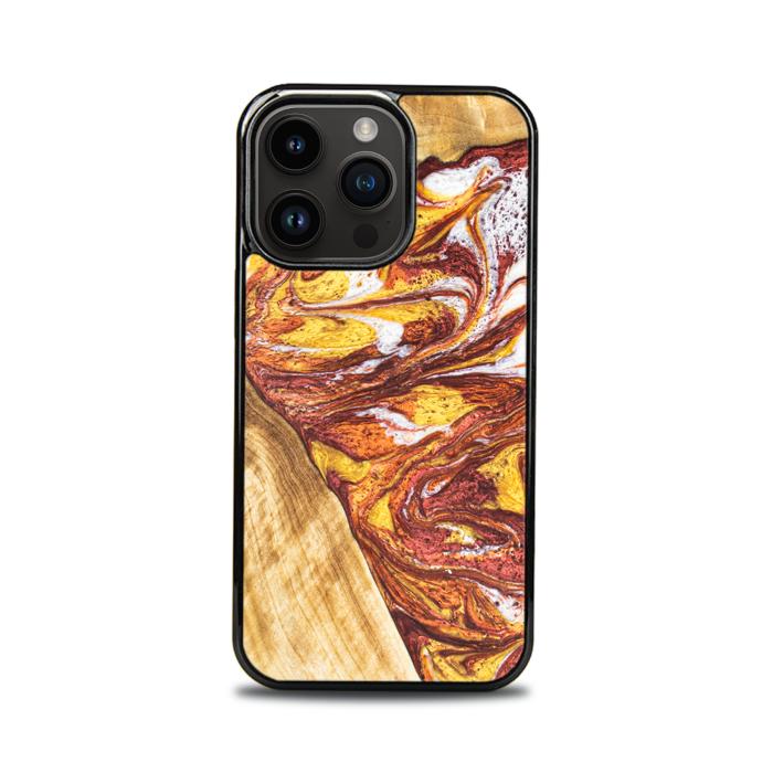iPhone 15 Pro Handyhülle aus Harz und Holz - Synergy#E4