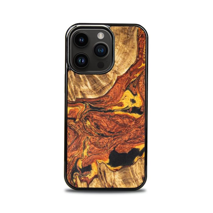 iPhone 15 Pro Handyhülle aus Harz und Holz - Synergy#E6
