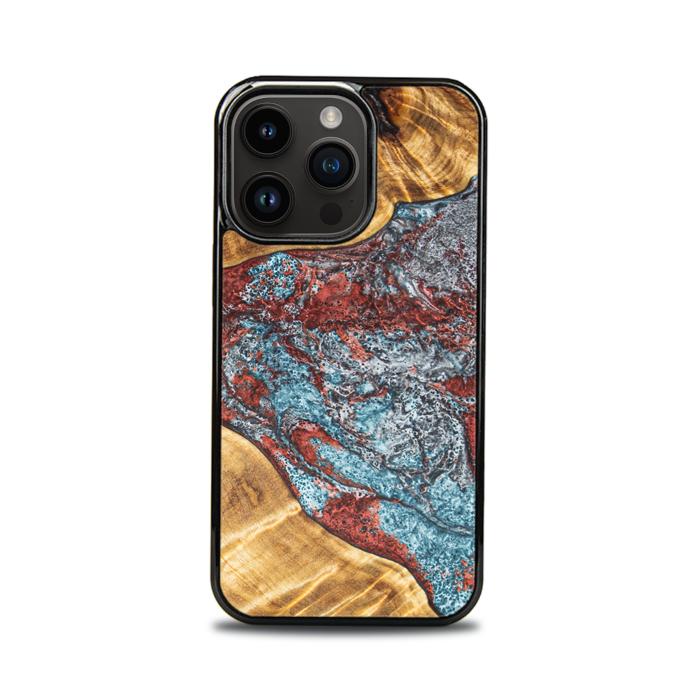 iPhone 15 Pro Handyhülle aus Harz und Holz - Synergy#E7