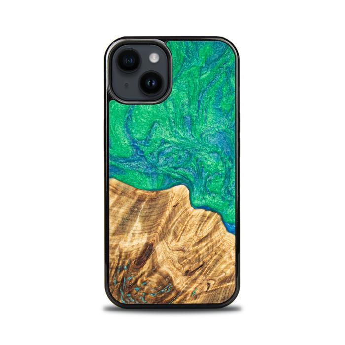 iPhone 15 Handyhülle aus Harz und Holz - Synergy#E8