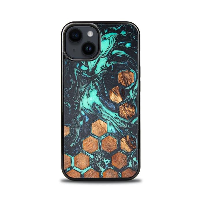 iPhone 15 Handyhülle aus Harz und Holz - Synergy#F28