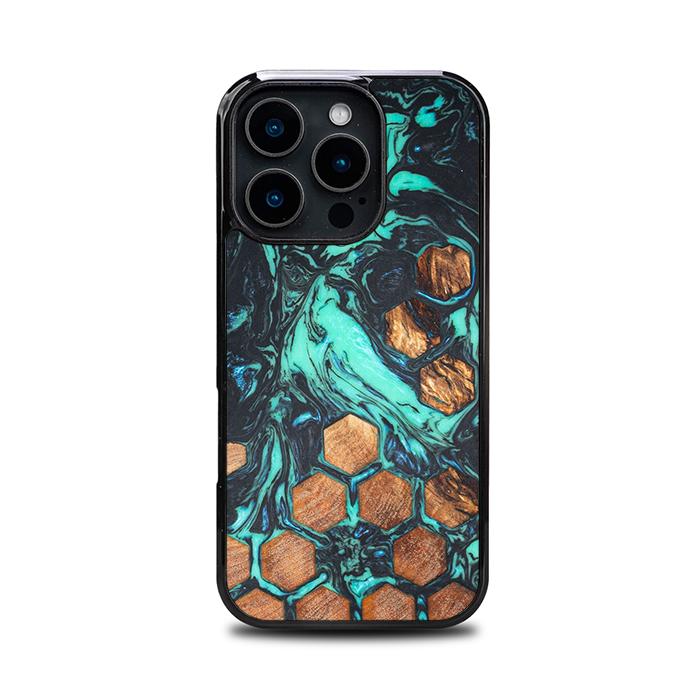 iPhone 16 Pro Handyhülle aus Harz und Holz - Synergy#F23