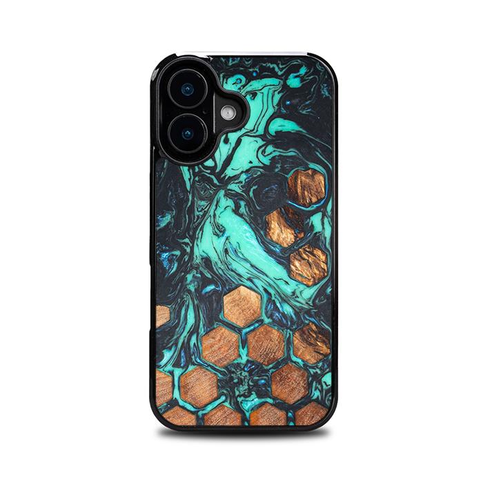 iPhone 16 Handyhülle aus Harz und Holz - Synergy#F23