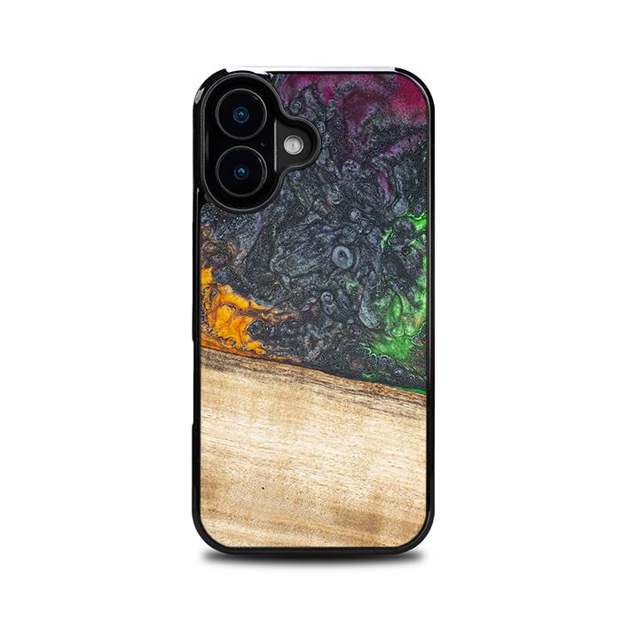 iPhone 16 Handyhülle aus Harz und Holz - Synergy#F8