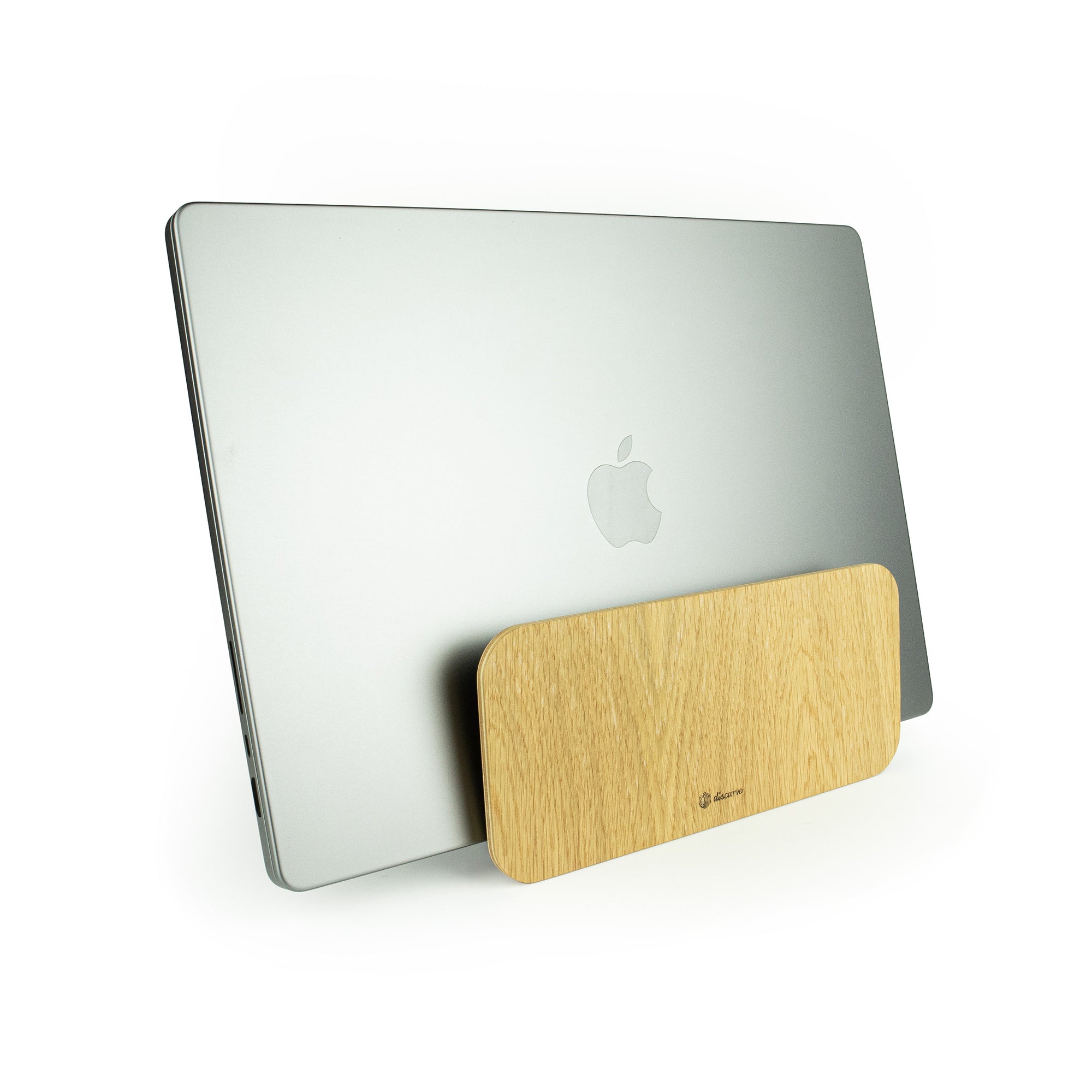 Laptophalter für Schreibtisch-Setup Eiche – Weißstahl