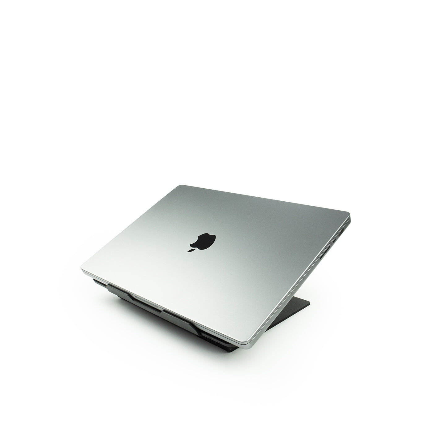 Laptop-Riser aus schwarzer Eiche – schwarzer Stahl