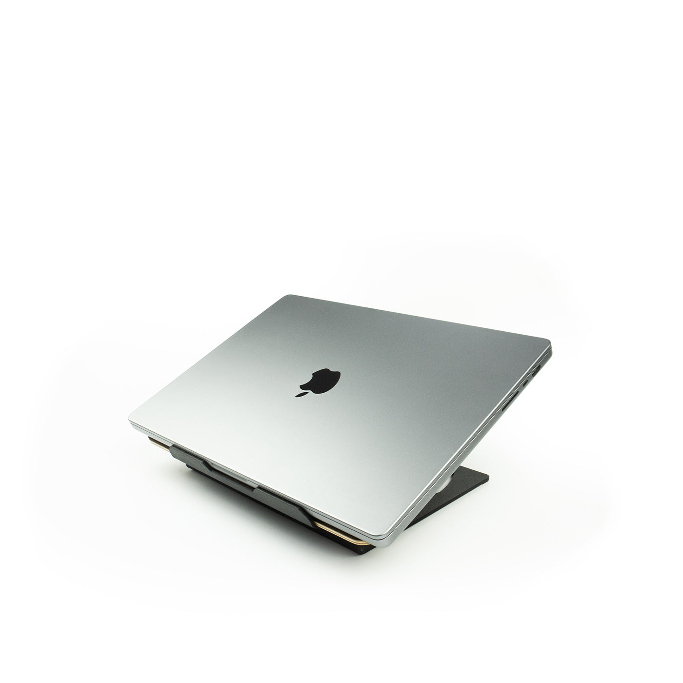 Laptop-Riser aus Walnuss – schwarzer Stahl