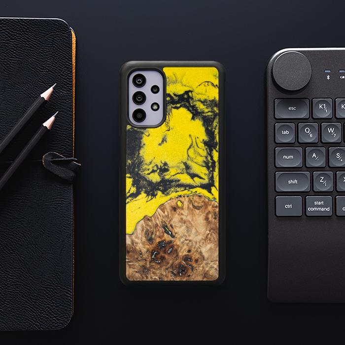 Samsung Galaxy A32 4G Handyhülle aus Harz und Holz - Borussia#ChL